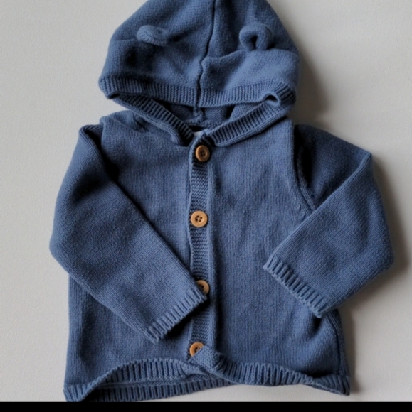 Brand new! 9M knit hoodie bodysuit and pant set - Picture 2 of 5